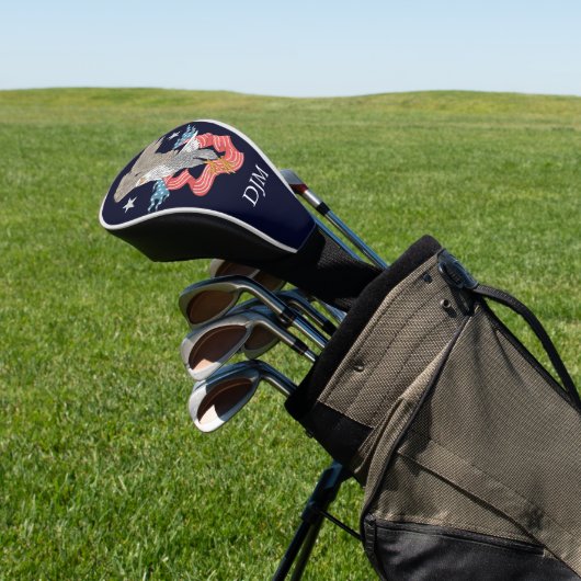 American Eagle Banner Monogram Golfheadcover (Insitu)