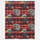American Eagle Blanket Stars & Stripes for July 4 Fleece Deken (Voorkant)