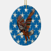 american eagle blue keramisch ornament (Rechts)