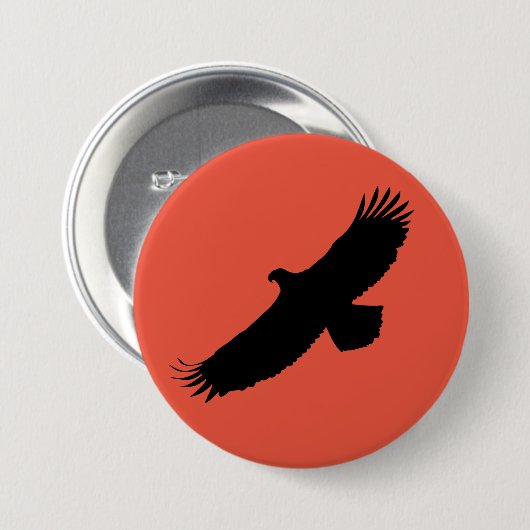 American Eagle Button Rood - Aangepaste kleur (Voorkant /achterkant)