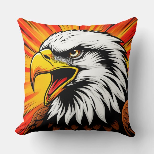 American Eagle Canvas – Vrijheidscadeau Kussen (Voorkant)