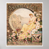 American Eagle Chewing Tobacco 1885 Advertisement Poster (Voorkant)