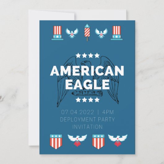 American Eagle Deployment Feest Kaart (Voorkant)