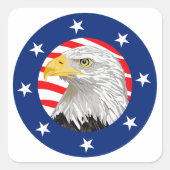 American Eagle Design Vierkante Sticker (Voorkant)