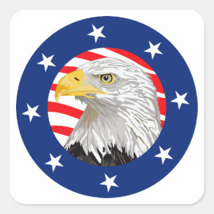 American Eagle Design Vierkante Sticker
