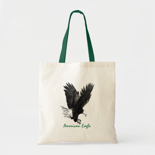 American Eagle Drawing Canvas Bag Tote Bag (Voorkant)