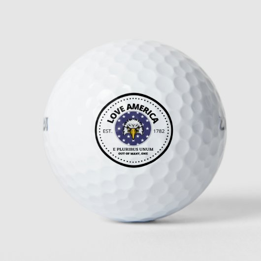 American Eagle E Pluribus Unum - Love America Golfballen (Voorkant)
