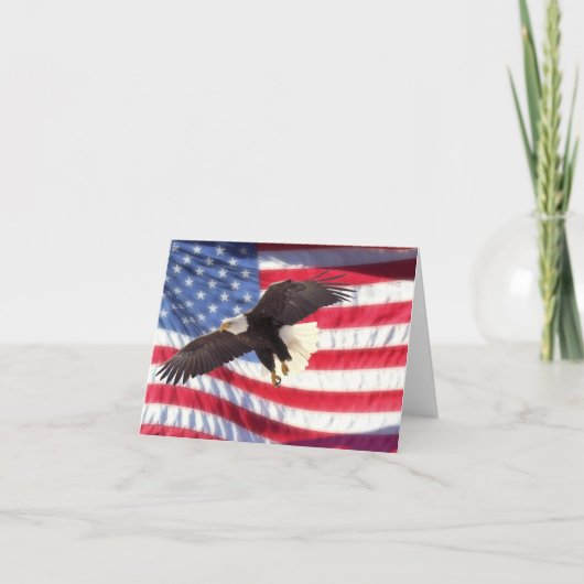 American Eagle en Flag Note Kaart (Voorkant)