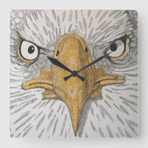 American Eagle Face Clock