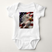 American Eagle Flag Baby Body Suit Romper (Voorkant)