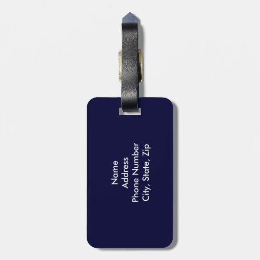 American Eagle Flag Bagagelabel (Achterkant verticaal)