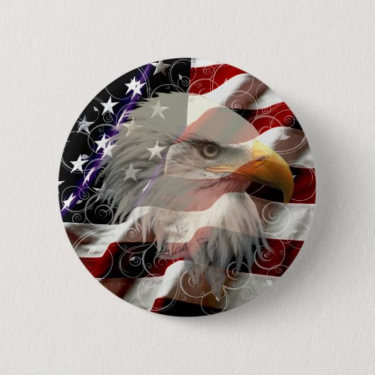 American Eagle Flag Button (Voorkant)