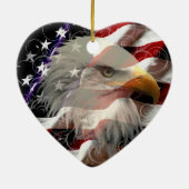 American Eagle Flag Heart Ornament (Achterkant)
