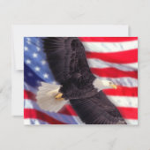 American Eagle & Flag Invitation Kaart (Voorkant)