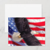 American Eagle & Flag Invitation Kaart (Voorkant / Achterkant)