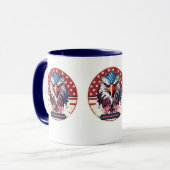American Eagle Flag Keramische Mok (Voorkant links)
