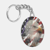 American Eagle Flag Sleutelhanger (Voorkant Links)