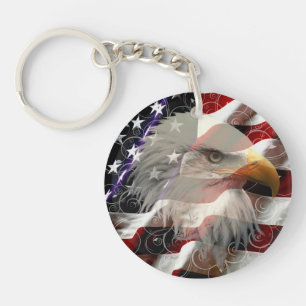American Eagle Flag Sleutelhanger