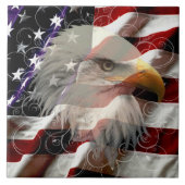 American Eagle Flag Tegel Tegeltje (Voorkant)
