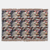 American Eagle Flag Throw Blanket Deken (Voorkant)