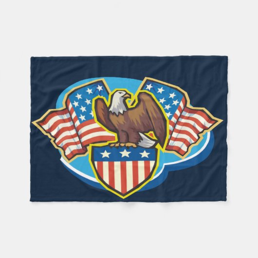 American Eagle Fleece Blanket Deken (Voorkant (Horizontaal))