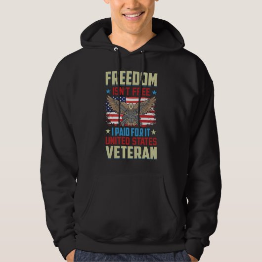 American Eagle - Freedom Isnt Free Veteran Hoodie (Voorkant)