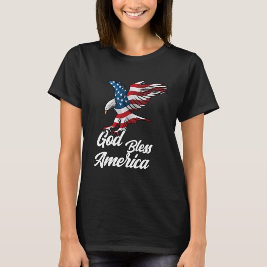 American Eagle God Bless America T-shirt (Voorkant)