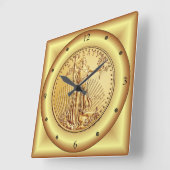 American Eagle Gold Coin ~ Lady Liberty ~ Vierkante Klok (Hoek)