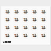American Eagle Graphic Ronde Sticker (Vel)