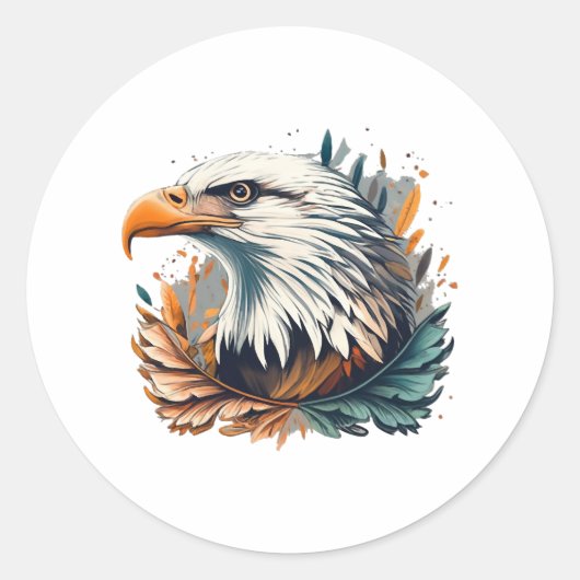 American Eagle Graphic Ronde Sticker (Voorkant)