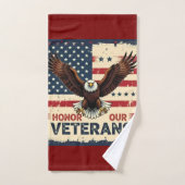 American Eagle Honor Our Veterans Bath Towel  Bad Handdoek (Handdoek)