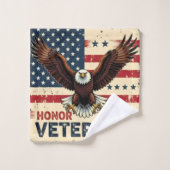 American Eagle Honor Our Veterans Bath Towel  Bad Handdoek (Wasdoekje)