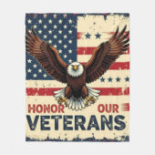 American Eagle Honor Our Veterans Fleece Blanket (Voorkant)