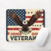American Eagle Honor Our Veterans Mousepad Muismat (Met muis)