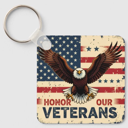American Eagle Honor Our Veterans Sleutelhanger (Voorkant)