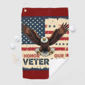  American Eagle Honor Our Vetrans Bath Towel Golfhanddoek (Insitu)