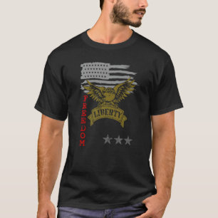 American Eagle Liberty Freedom Patriot Justice for T-shirt