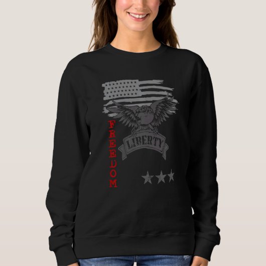 American Eagle Liberty Freedom Patriot Justice for Trui (Voorkant)