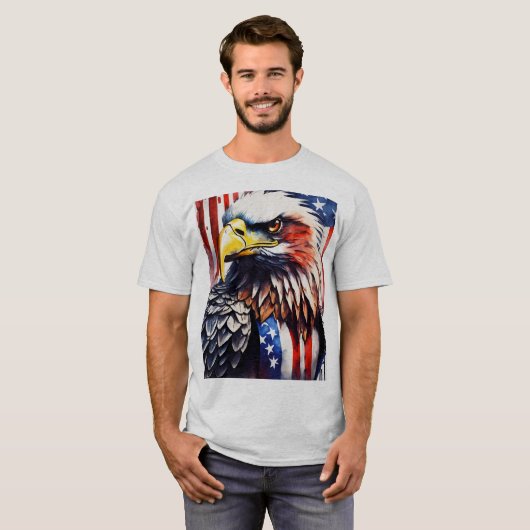 American Eagle Mannen Classic Logo T-shirt - Grijs (Voorkant volledig)