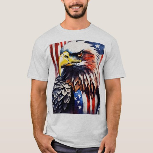 American Eagle Mannen Classic Logo T-shirt - Grijs (Voorkant)