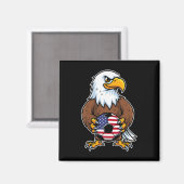 American Eagle met voetbalbal speler _1 Magneet (Voorkant / Achterkant)