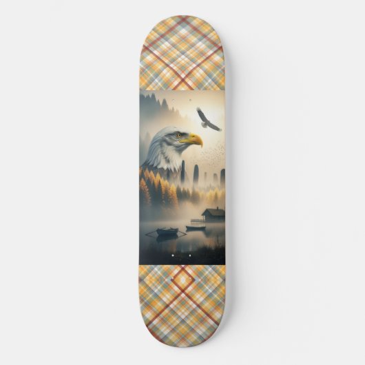 American Eagle Nature Plaid Persoonlijk Skateboard (Voorkant)