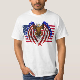 American Eagle op de Amerikaanse vlag T-shirt