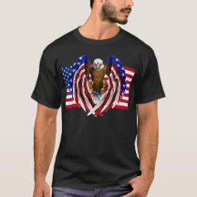 American Eagle op de Amerikaanse vlag