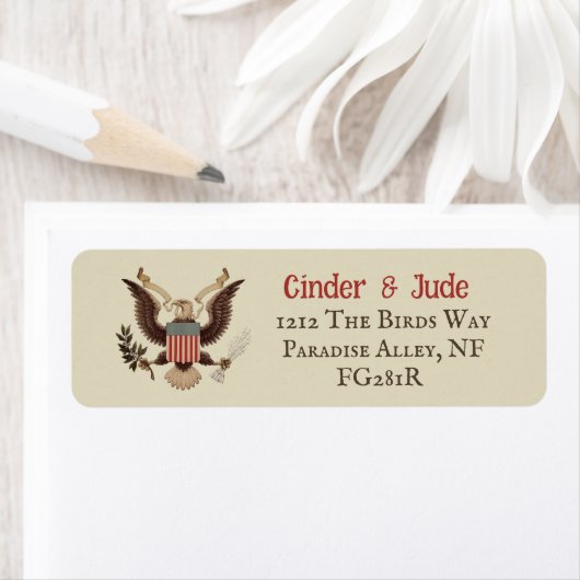 American Eagle Patriot-label Etiket (Insitu)
