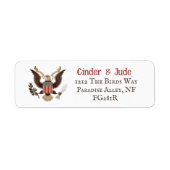 American Eagle Patriot  White Return Address Label (Voorkant)