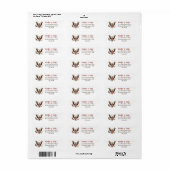 American Eagle Patriot  White Return Address Label (Full Sheet)