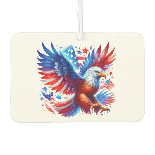 American Eagle Patriotic Design rood wit blauw Luchtverfrisser (Achterkant)