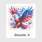 American Eagle Patriotic Design rood wit blauw Sticker (Vel)