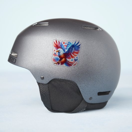 American Eagle Patriotic Design rood wit blauw Sticker (Helm Zijkant)